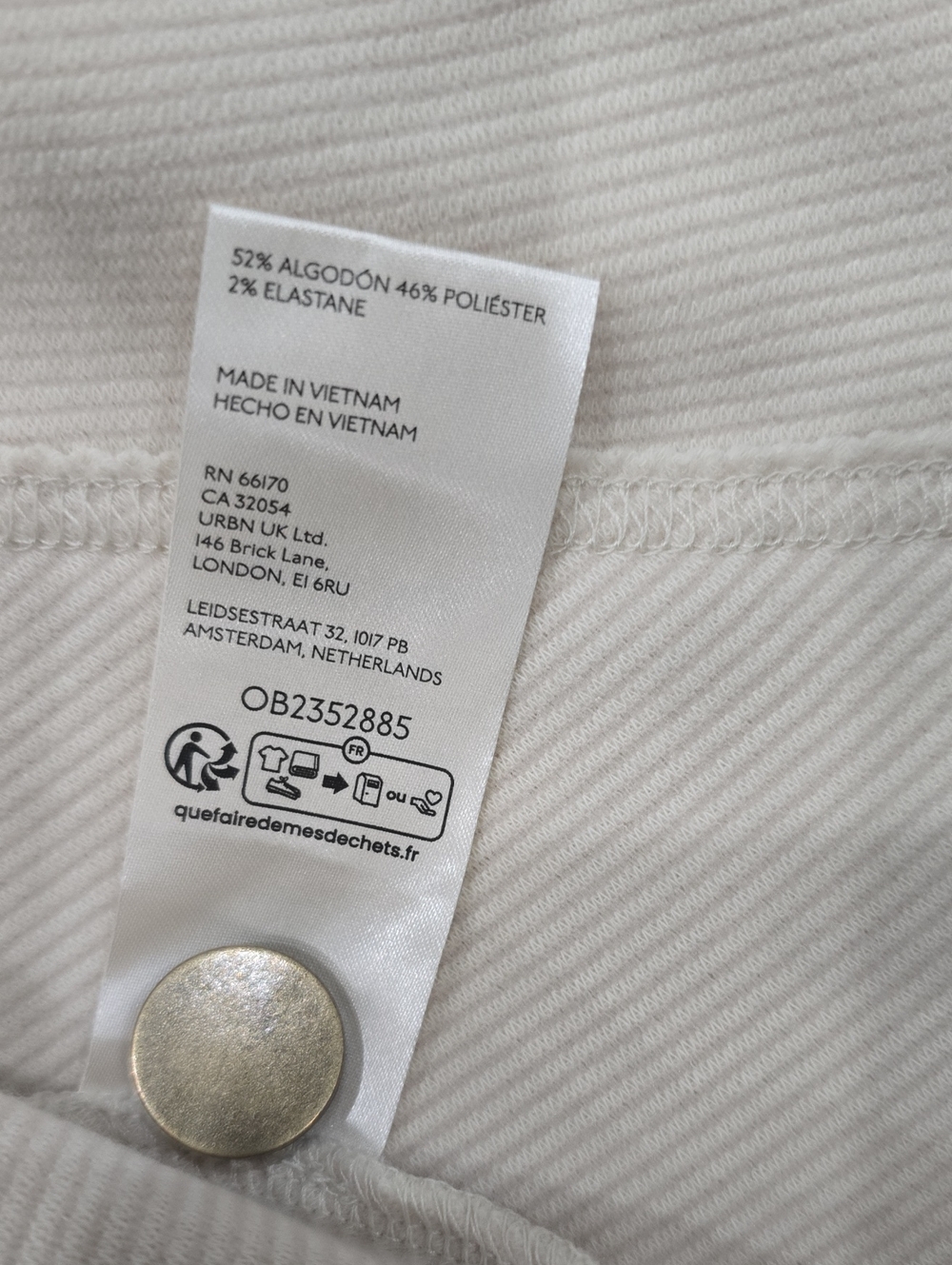 Pilcro Cream Ribbed Button-Front Tank Dress - Picture 6 of 7